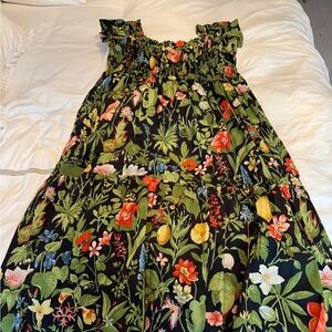 Tuckernuck noir blooming botanical mallie dress XXXL